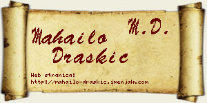 Mahailo Draškić vizit kartica